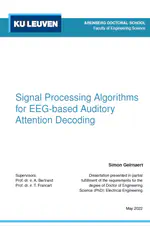 Signal Processing Algorithms for EEG-based Auditory Attention Decoding
